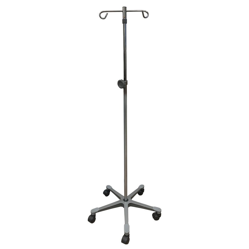 McKesson IV Stand Floor Stand 2 Hooks 5 Legs with Casters (1223671_EA) 1/EA