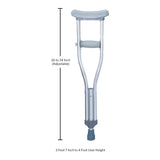 McKesson Underarm Crutches Pediatric 3 Foot 7 Inch to 4 Foot User Height Aluminum Frame 175 lbs. Weight Capacity (1093022_PR) 1/PR