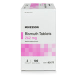 McKesson Brand Anti-Diarrheal 262 mg Strength Tablet 100 per Box (1111737_BX) 100/BX