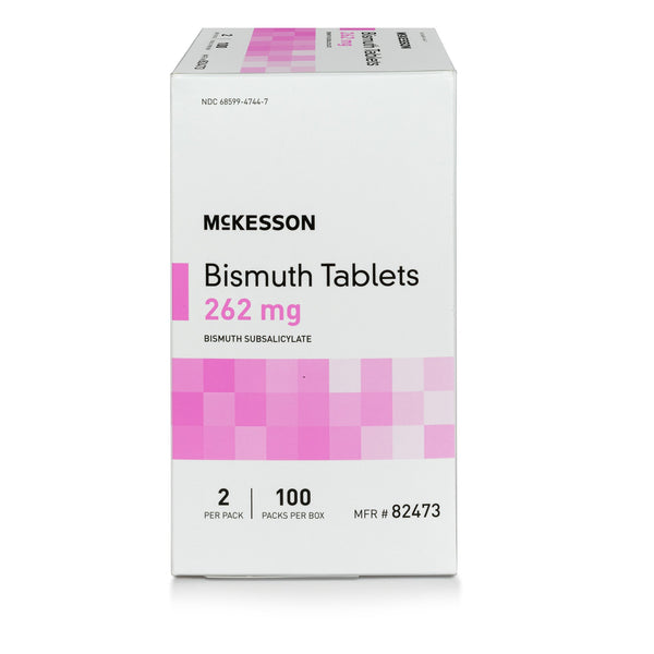 McKesson Brand Anti-Diarrheal 262 mg Strength Tablet 100 per Box (1111737_BX) 100/BX