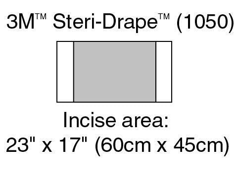 3M™ Steri-Drape™ Surgical Drape Large Incise Drape 17 W X 23 L Inch Sterile (5721_EA) 1/EA