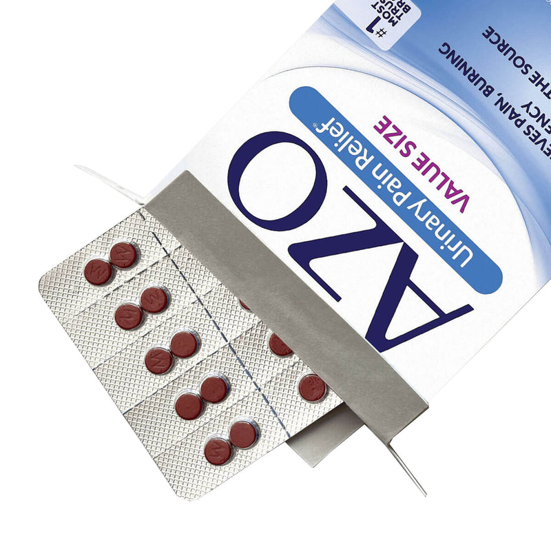 AZO® Urinary Pain Relief 95 mg Strength Phenazopyridine HCL Tablet 30 per Bottle (725613_BX) 30/BX