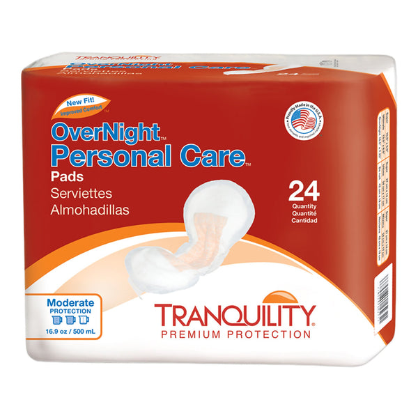 Tranquility® Personal Care Bladder Control Pad 7-1/2 X 16-1/2 Inch Heavy Absorbency Super Absorbent Core One Size Fits Most (816452_BG) 24/BG