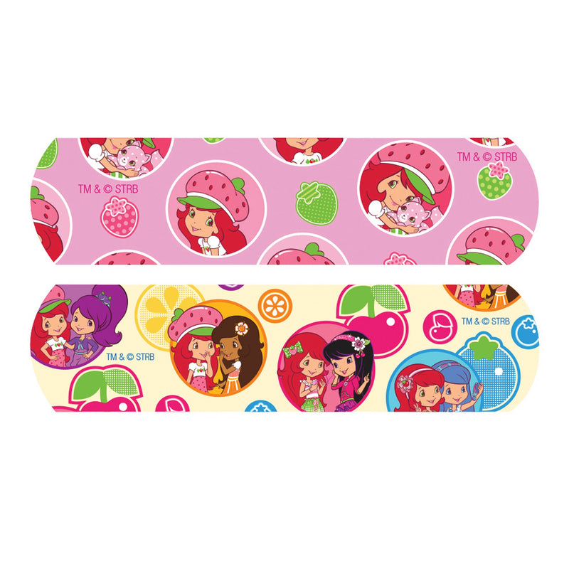 American® White Cross Stat Strip® Adhesive Strip 3/4 X 3 Inch Plastic Rectangle Kid Design (Strawberry Shortcake) Sterile (980580_BX) 100/BX