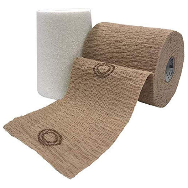 CoFlex® TLC Zinc with Indicators 2 Layer Compression Bandage System 4 Inch X 6 Yard / 4 Inch X 7 Yard Self-adherent / Pull On Closure Tan NonSterile 25 to 30 mmHg (1194370_BX) 1/BX