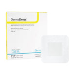 DermaDress™ Composite Dressing 6 X 6 Inch Square Sterile Waterproof Film Backing (727077_BX) 10/BX