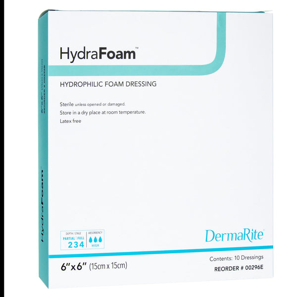 HydraFoam™ Foam Dressing 6 X 6 Inch Without Border Waterproof Backing Nonadhesive Square Sterile (719723_EA) 1/EA