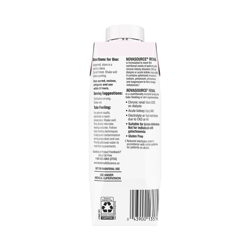 Novasource® Renal Oral Supplement Strawberry Flavor Liquid 8 oz. Carton (1178535_EA) 1/EA