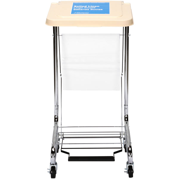 McKesson Hamper Stand Soiled Linen Rectangular Opening 30 to 33 gal. Capacity Foot Pedal Self-Closing Lid (284506_EA) 1/EA