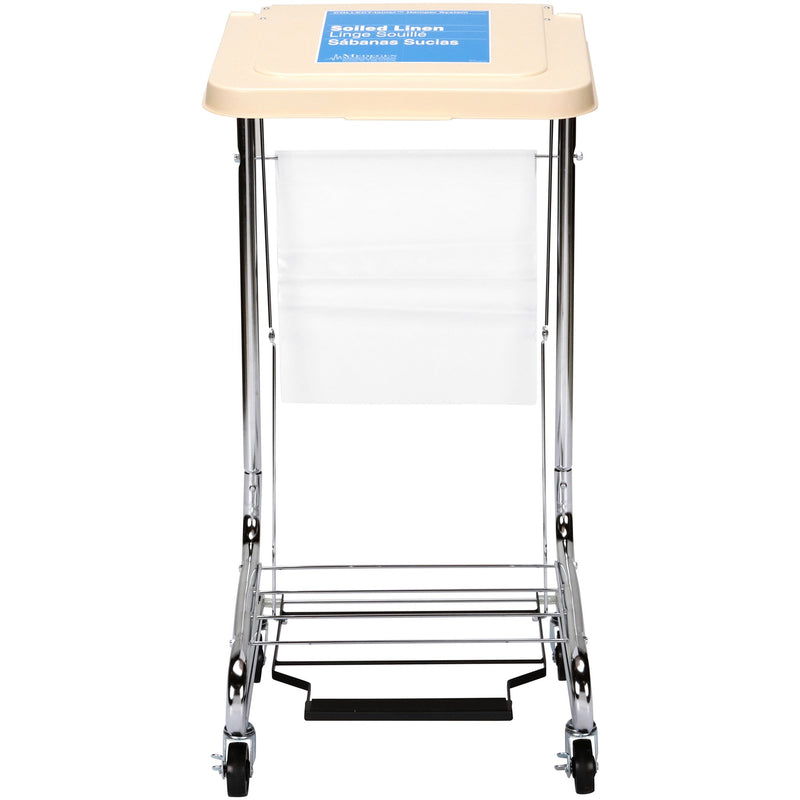 McKesson Hamper Stand Soiled Linen Rectangular Opening 30 to 33 gal. Capacity Foot Pedal Self-Closing Lid (284506_EA) 1/EA