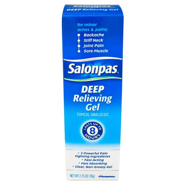 Salonpas® Topical Pain Relief 3.1% - 10% - 15% Strength Camphor / Menthol / Methyl Salicylate Topical Gel 2.75 oz. (1079971_EA) 1/EA