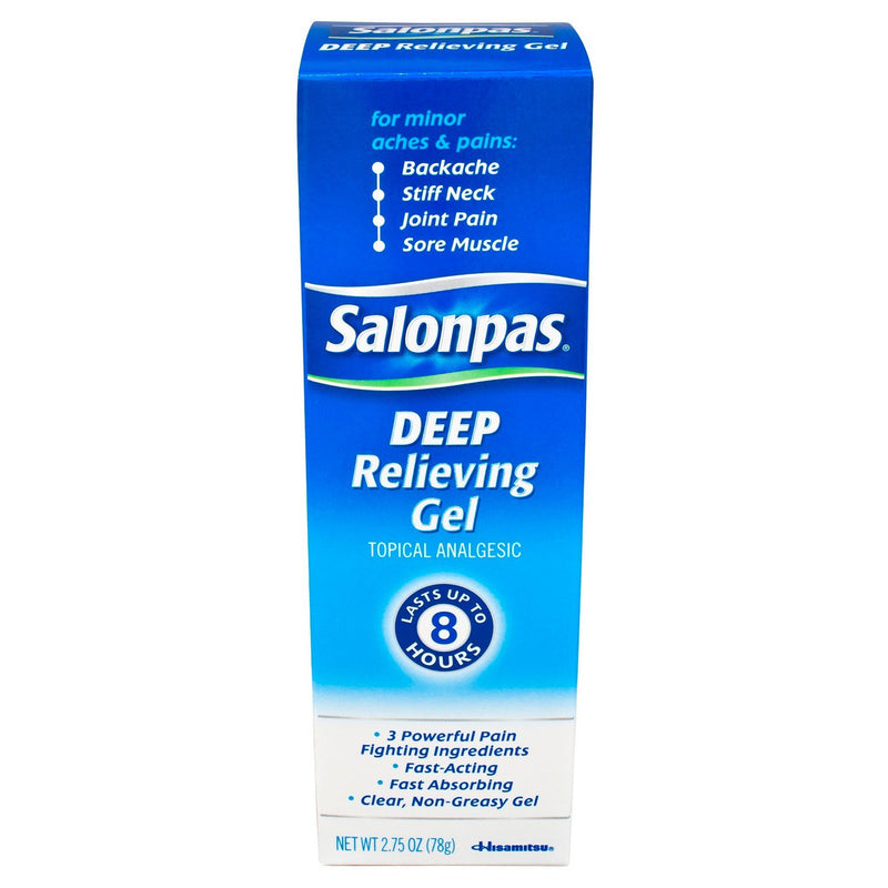 Salonpas® Topical Pain Relief 3.1% - 10% - 15% Strength Camphor / Menthol / Methyl Salicylate Topical Gel 2.75 oz. (1079971_EA) 1/EA