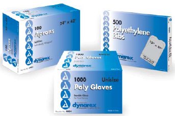 Dynarex Bib Slipover Disposable Polyethylene / Tissue (670191_CS) 300/CS