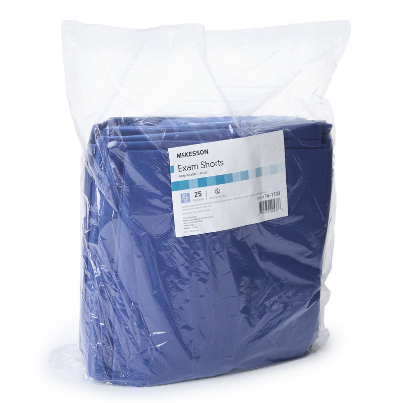 McKesson Exam Shorts X-Large Blue SMS Adult Disposable (1197331_CS) 100/CS