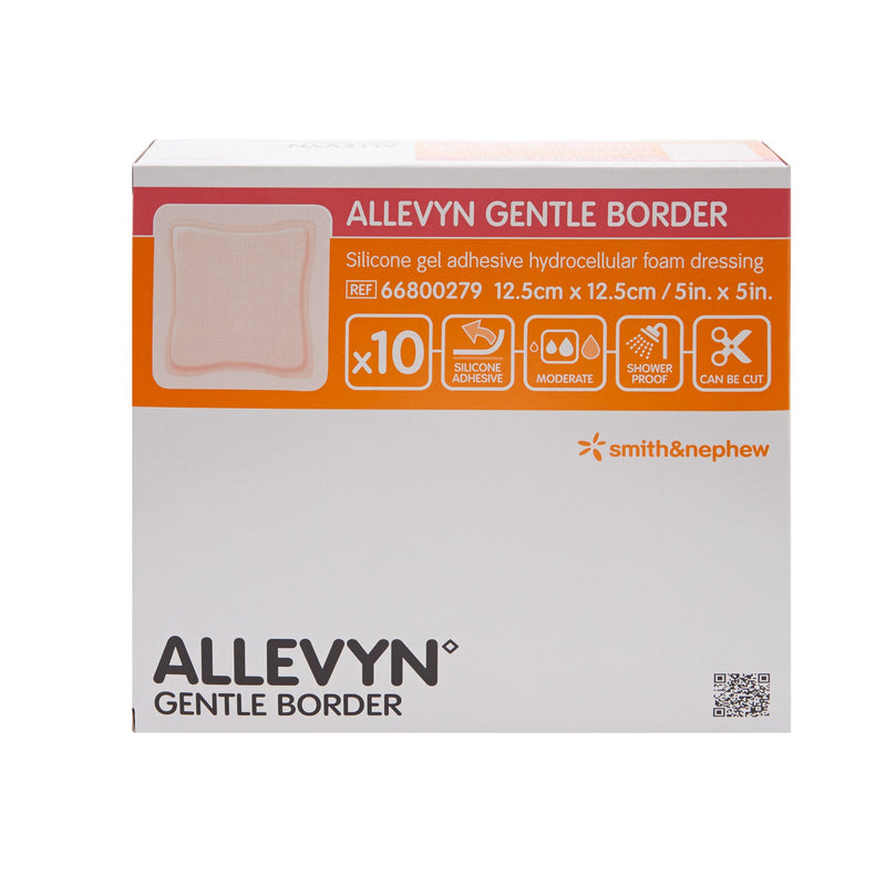 Allevyn Gentle Border Foam Dressing 5 X 5 Inch With Border Film Backing Silicone Gel Adhesive Square Sterile (665773_EA) 1/EA