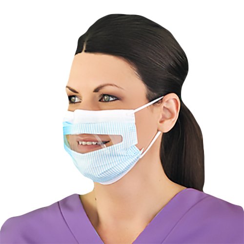 ProGear® Clear-View® Procedure Mask Anti-fog Film ASTM Level 1 Earloops One Size Fits Most (1171844_BX) 25/BX