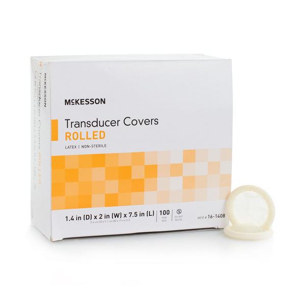 McKesson Ultrasound Probe Cover 1-2/5 X 7-1/2 Inch Latex NonSterile Rolled (1087740_CS) 2400/CS