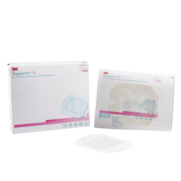 3M™ Tegaderm™ I.V. Dressing Film 4-3/4 X 4-3/4 Inch Sterile (999387_CS) 4/CS