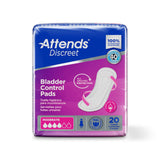Attends® Discreet Bladder Control Pad 10-1/2 Inch Length Moderate Absorbency Polymer Core One Size Fits Most (1039118_CS) 200/CS