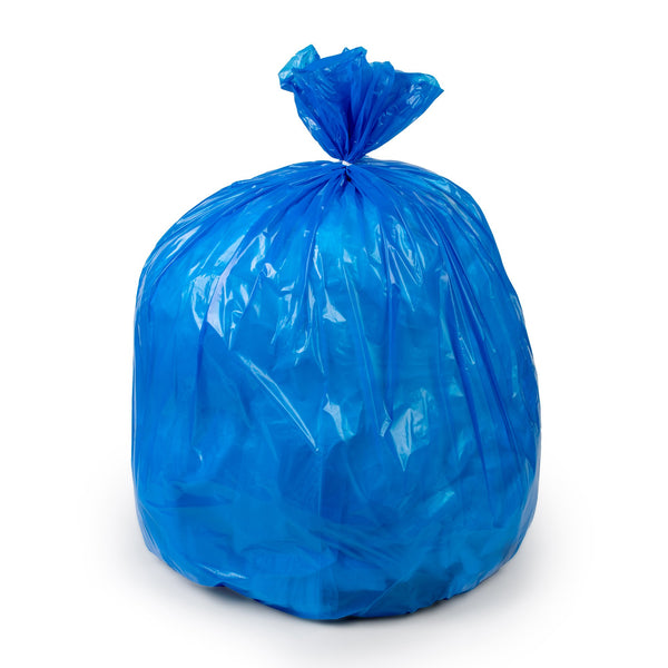 Colonial Bag Recyclying Bag 44 gal. Blue LLDPE 1.3 mil 38 X 48 Inch X-Seal Bottom Coreless Roll (864193_CS) 10/CS