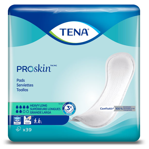 TENA ProSkin™ Heavy Long Bladder Control Pad 15 Inch Length Heavy Absorbency Dry-Fast Core™ One Size Fits Most (1009861_CS) 117/CS