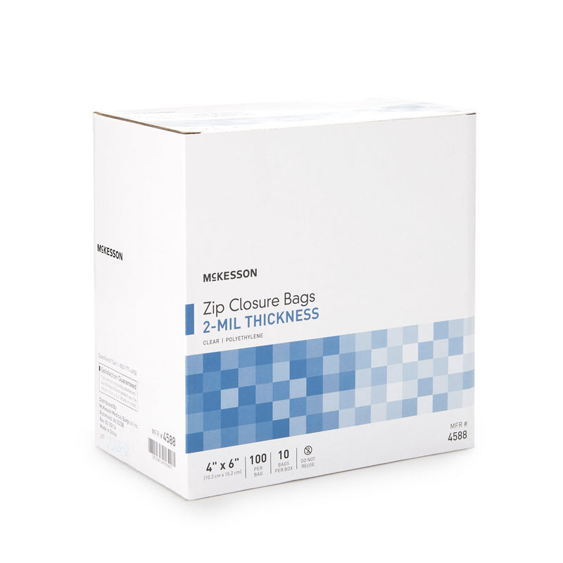 McKesson Reclosable Bag 4 X 6 Inch Polyethylene Clear Zipper Closure (957784_BG) 1/BG