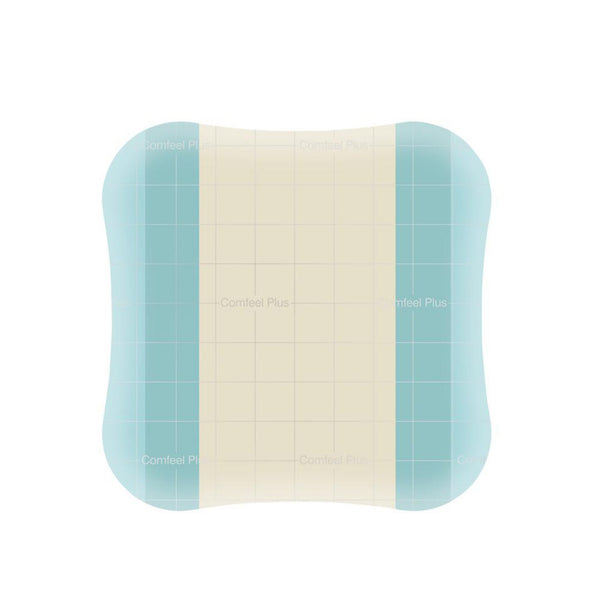 Comfeel® Plus Hydrocolloid Dressing Film Backing 4 X 4 Inch Square Hydrocolloid / Sodium Carboxymethylcellulose (CMC) / Film (1124399_BX) 10/BX