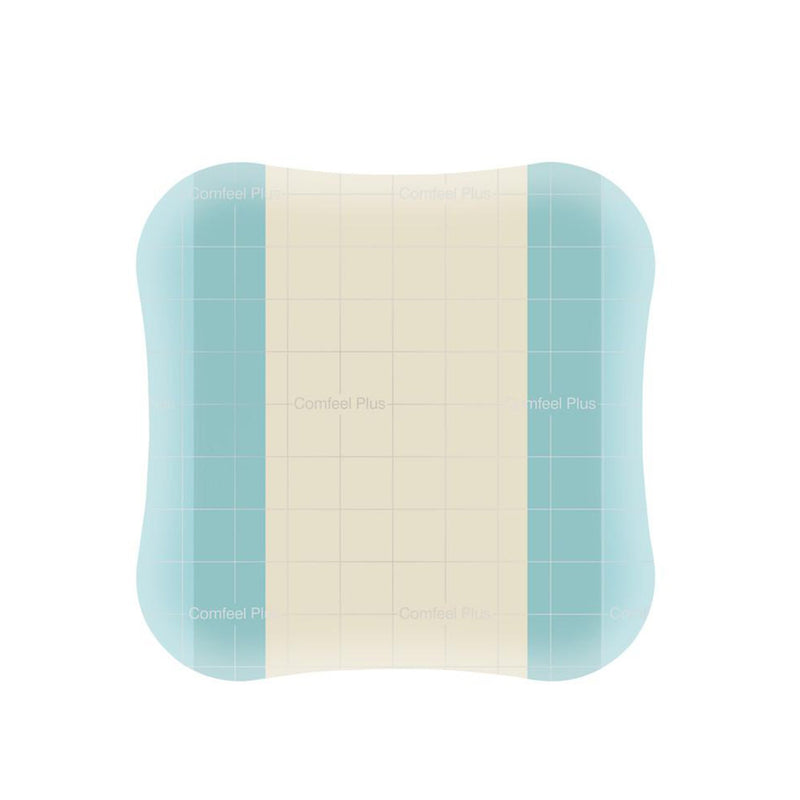 Comfeel® Plus Hydrocolloid Dressing Film Backing 4 X 4 Inch Square Hydrocolloid / Sodium Carboxymethylcellulose (CMC) / Film (1124399_BX) 10/BX