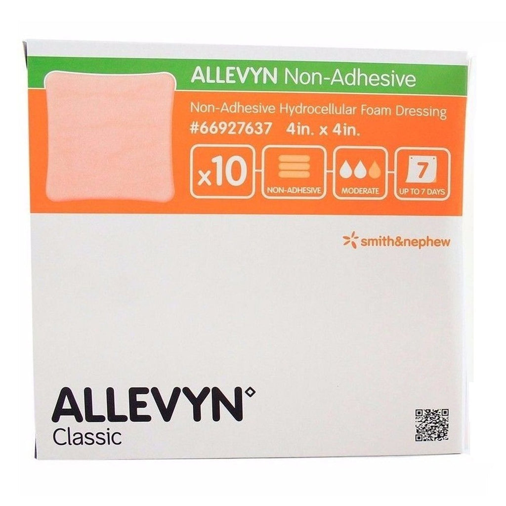 Allevyn Foam Dressing 4 X 4 Inch Without Border Film Backing Nonadhesi