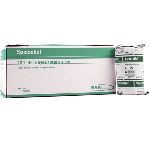 Specialist® Plaster Bandage 4 Inch X 15 Foot Plaster of Paris White (4789_CS) 72/CS