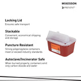 McKesson Sharps Container Red Base 5 H X 10 W X 7 D Inch Horizontal Entry 1 Gallon (586905_CS) 24/CS