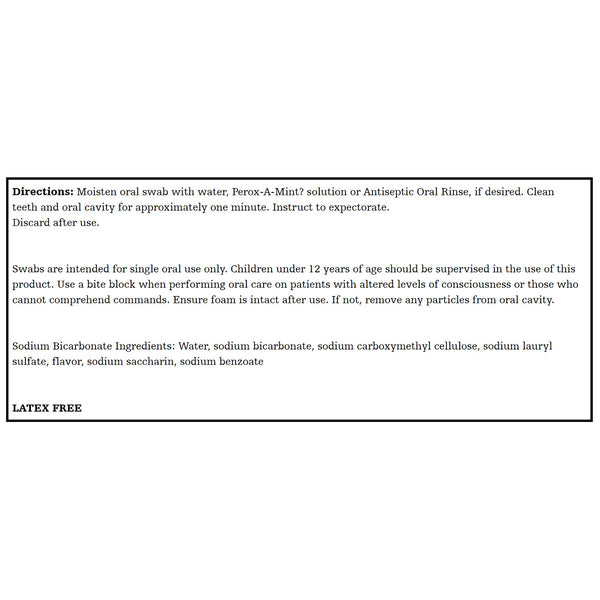 Toothette® Plus Oral Swab Sodium Bicarbonate Foam Tip 20 per Pack (362537_CS) 1000/CS