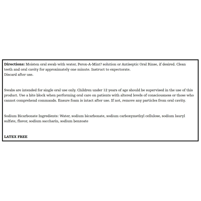 Toothette® Plus Oral Swab Sodium Bicarbonate Foam Tip 20 per Pack (362537_CS) 1000/CS