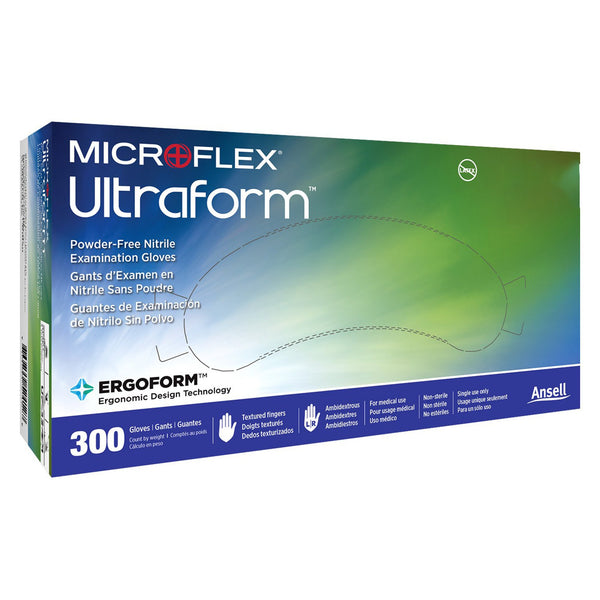 Ultraform® Exam Glove Large NonSterile Nitrile Standard Cuff Length Textured Fingertips Blue Not Rated (816798_CS) 3000/CS