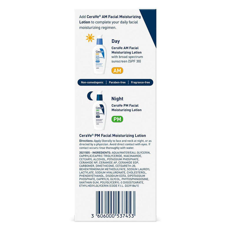 CeraVe® PM Facial Moisturizer 3 oz. Pump Bottle Unscented Lotion (1229988_EA) 1/EA