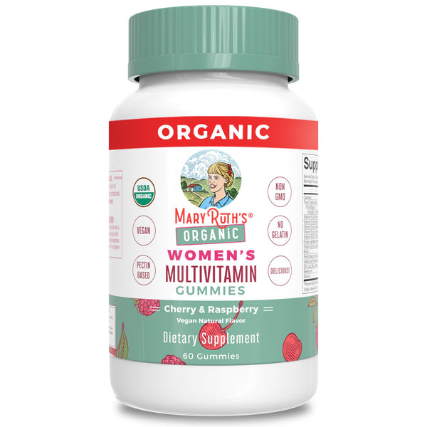 Mary Ruth's® Organic Women's Multivitamin Supplement Vitamin A / C / D / E 450 mcg - 20 mg - 6 mcg - 7 mg Strength Gummie 60 Per Bottle Strawberry Flavor (1271765_EA) 1/EA