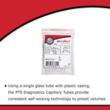PTS Diagnostics Capillary Blood Collection Tube Plain 40 µL Without Closure Glass Tube (957814_BG) 16/BG