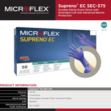 Supreno® EC Exam Glove X-Large NonSterile Nitrile Extended Cuff Length Textured Fingertips Blue Chemo Tested / Fentanyl Tested (446002_CS) 500/CS