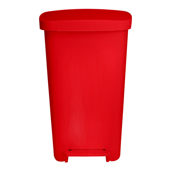 McKesson Trash Can 52 Quart / 13 gal. Red Plastic Rectangular (1223702_EA) 1/EA