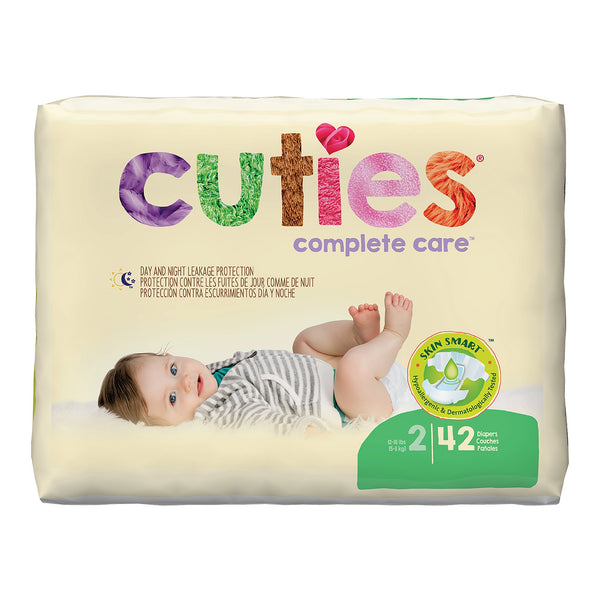 Cuties® Complete Care Unisex Baby Diaper Size 2 Disposable Heavy Absorbency (699152_PK) 1/PK