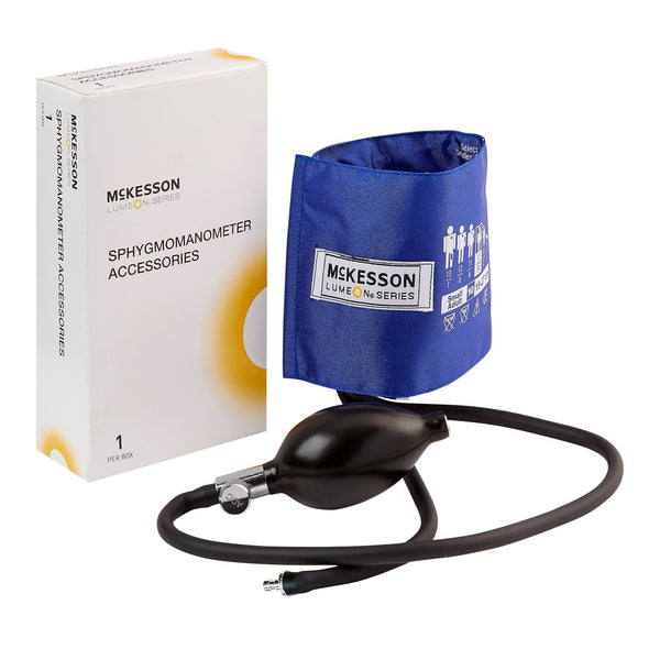 McKesson LUMEON™ Reusable Blood Pressure Cuff and Bulb 19 to 27 cm Arm Nylon Cuff Small Adult Cuff (803205_BX) 1/BX