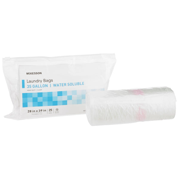 McKesson Hot Water Soluble Laundry Hamper Bag 30 to 35 gal. 28 X 39 Inch Disposable (1147894_PK) 25/PK
