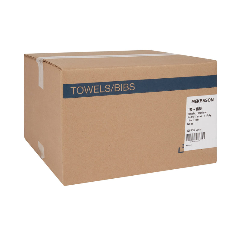 McKesson Procedure Towel 13 W X 18 L Inch White NonSterile (164755_CS) 500/CS