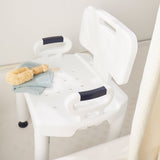 McKesson Bath Bench Removable Arms Plastic Frame Removable Backrest 21-1/4 Inch Seat Width 350 lbs. Weight Capacity (1065204_CS) 4/CS
