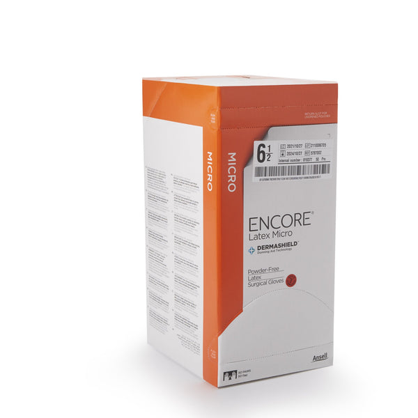 ENCORE® Latex Micro Surgical Glove Size 6.5 Sterile Latex Standard Cuff Length Micro-Textured Brown Chemo Tested (362176_PR) 1/PR