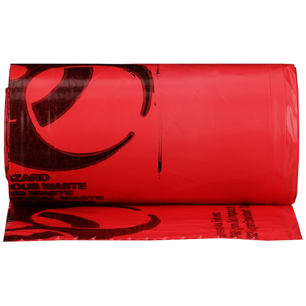 McKesson Biohazard Waste Bag Biohazard Symbol / Infectious Waste 10 to 15 gal. Red 24 X 32 Inch (233155_CS) 250/CS