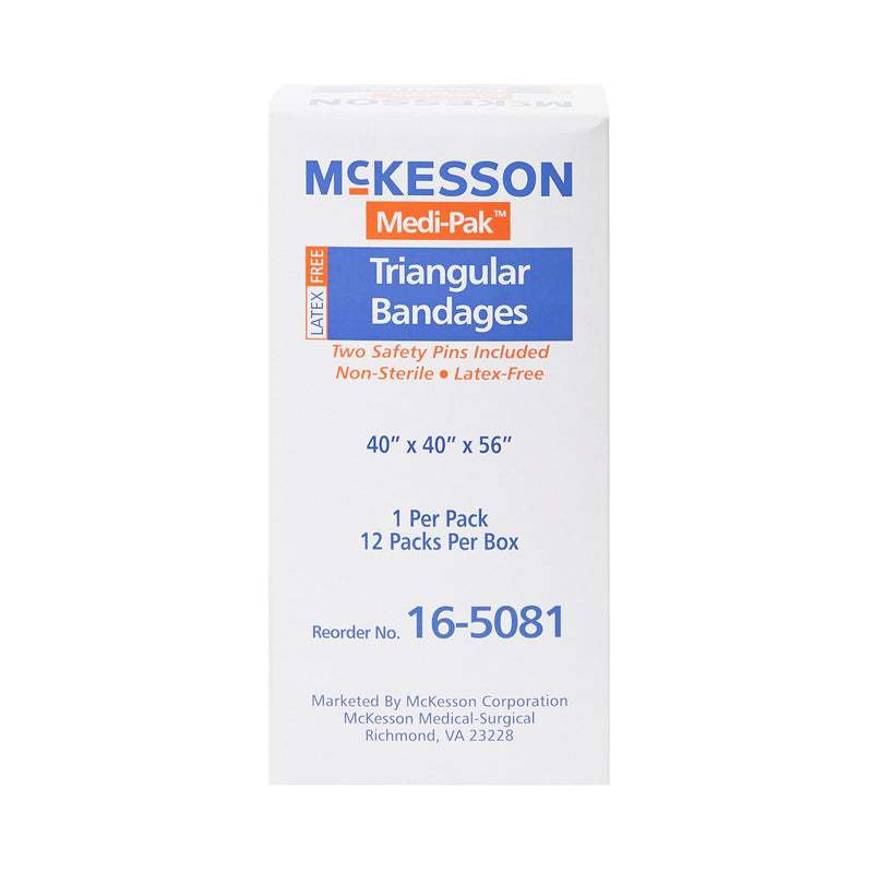 McKesson Triangular Bandage / Arm Sling Safety Pin One Size Fits Most (540284_BX) 12/BX