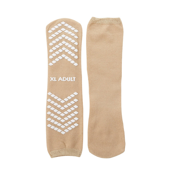 McKesson Slipper Socks Unisex Adult X-Large Single Tread Single Patient Use Tan (1038460_CS) 48/CS