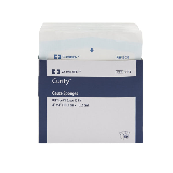 Curity™ Gauze Sponge 4 X 4 Inch 12-Ply Sterile 2 per Pack (401581_CS) 600/CS