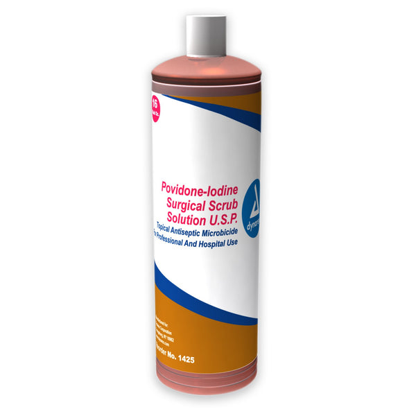 Dynarex Surgical Scrub Solution 16 oz. Bottle 7.5% Strength Povidone-Iodine NonSterile (670152_EA) 1/EA